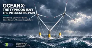 OceanX Survives Super Typhoon Yagi, Sparking Fresh Debate on Downwind Floating Wind Turbines