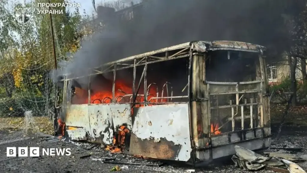 Devastating Russian Glide Bomb Strike on Kramatorsk Buses Leaves Dozens Dead